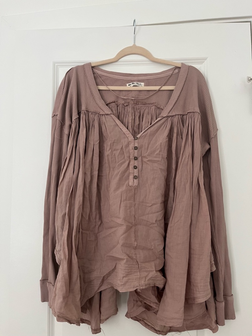 We The Free Dusty Mauve Peasant Tunic